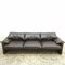 Maralunga 3-Sitzer Sofa aus Braunem Leder von Vico Magistretti für Cassina 6
