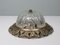 Hollywood Regency Ceiling Lamp in Cut Glass and Openwork Gilded Edge, 1960s, Image 4