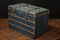 Flat Blue Mail Trunk with Key, Image 6