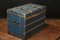 Flat Blue Mail Trunk with Key 5