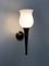 Vintage Torchiere Wandlampen aus Kupfer & Messing mit weißen Opalglaskugeln, 1950er, 2er Set 2