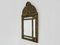 Victorian Style Mirror with Copper Beads Embossed on Wood, 1950s 4