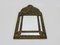 Specchio in stile vittoriano con perline in rame goffrato su legno, anni '50, Immagine 3