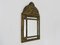 Specchio in stile vittoriano con perline in rame goffrato su legno, anni '50, Immagine 2