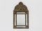 Victorian Style Mirror with Copper Beads Embossed on Wood, 1950s 1