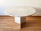 Postmodern Off White Marble Dining Table with Pedestal Base, 1970s 1
