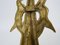 Bronze Wandleuchten mit zweiarmigen Knoten und Lila Tulpen, 1940er, 2er Set 8