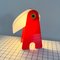 Red Toucan Table Lamp in Plastic, 1960s, Image 1