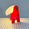 Red Toucan Table Lamp in Plastic, 1960s 7