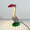 Green, Grey & Red Articulated Toucan Desk Lamp, 1980s 1