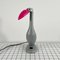 Lámpara de escritorio articulada en forma de tucán en rosa y gris, años 80, Imagen 3