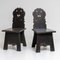 Rustic Cut-Out Dining Chairs, 19th Century, Set of 2 2