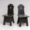 Rustic Cut-Out Dining Chairs, 19th Century, Set of 2 1