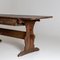 Rustic Dining Table with One Drawer, 19th Century, Image 5