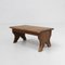 Small Rustic Wooden Stool with Curved Base, France, 1900s, Image 1