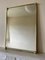Geometric Slim Brass Wall Mirror, Italy, 1950s 2