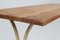 French Bistro Table with Beige Metal Base and Oak Top, 1950s, Image 5