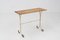 French Bistro Table with Beige Metal Base and Oak Top, 1950s, Image 7