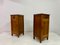 Early 20th Century Oak Bedside Cabinets with Marble Tops, 1900s, Set of 2 3