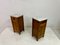 Early 20th Century Oak Bedside Cabinets with Marble Tops, 1900s, Set of 2 11
