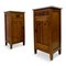 Early 20th Century Oak Bedside Cabinets with Marble Tops, 1900s, Set of 2 15