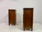 Early 20th Century Oak Bedside Cabinets with Marble Tops, 1900s, Set of 2 8