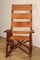 Vintage American Folding Leather and Wood Rocking Chair, 1970s 14