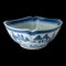 Chinese Export Blue and White Canton Salad Bowl, 1890s 1