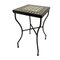Vintage Tall Auxiliar Wrought Iron Table with Tiles, Spain, 1980s, Image 1