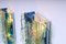 Chartres Beleuchtungsskulpturen aus Farbglas von Willem Van Oyen für Raak, 1960er, 2er Set 6