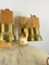Mid-Century Wood and Brass Wall Lamps, 1960s, Set of 7 2