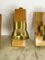 Mid-Century Wood and Brass Wall Lamps, 1960s, Set of 7 14