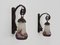 Wrought Iron Wall Lights from Muller Frères, 1930s, Set of 2, Image 5