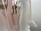 Kronleuchter aus Muranoglas in Rosa & Weiß, 1970er 3