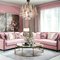 Pink and White Murano Glass Petal Chandelier, 1970s 2