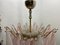 Pink and White Murano Glass Petal Chandelier, 1970s, Image 6