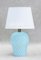 Italian Murano Baby Blue Swirl Glass Lamps, 1970s, Set of 2 6