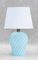 Italian Murano Baby Blue Swirl Glass Lamps, 1970s, Set of 2, Image 7