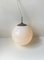 Lámpara colgante funcionalista en forma de globo de vidrio opalino blanco de Louis Poulsen, años 30, Imagen 2