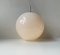 Functionalist Globe Pendant Lamp in White Opaline Glass from Louis Poulsen, 1930s, Image 4