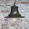 Lampe à Suspension d'Usine Vintage Industrielle en Cuivre Vert 6
