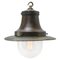 Lámpara colgante industrial vintage de cobre verde, Imagen 3