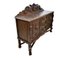 Antique Spanish Renaissance Carved Wood Sideboard with Claws Legs Two Doors and Drawers 6