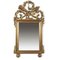 Espejo estilo Imperio tallado en oro, años 80, Imagen 1