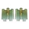 Italienische Wandlampe aus grünem Tronchi Murano Glas von Simoeng 1