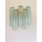 Italienische Wandlampe aus grünem Tronchi Murano Glas von Simoeng 2