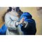 Antikes Spanisches Religiöses Öl auf Leinwand Unbefleckte Jungfrau mit Engeln, 19. Jh., Öl auf Leinwand, Gerahmt 9