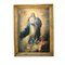 Antico olio religioso su tela Vergine Immacolata con angeli, XIX secolo, olio su tela, con cornice, Immagine 1