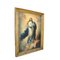 Antico olio religioso su tela Vergine Immacolata con angeli, XIX secolo, olio su tela, con cornice, Immagine 2