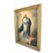 Antico olio religioso su tela Vergine Immacolata con angeli, XIX secolo, olio su tela, con cornice, Immagine 10